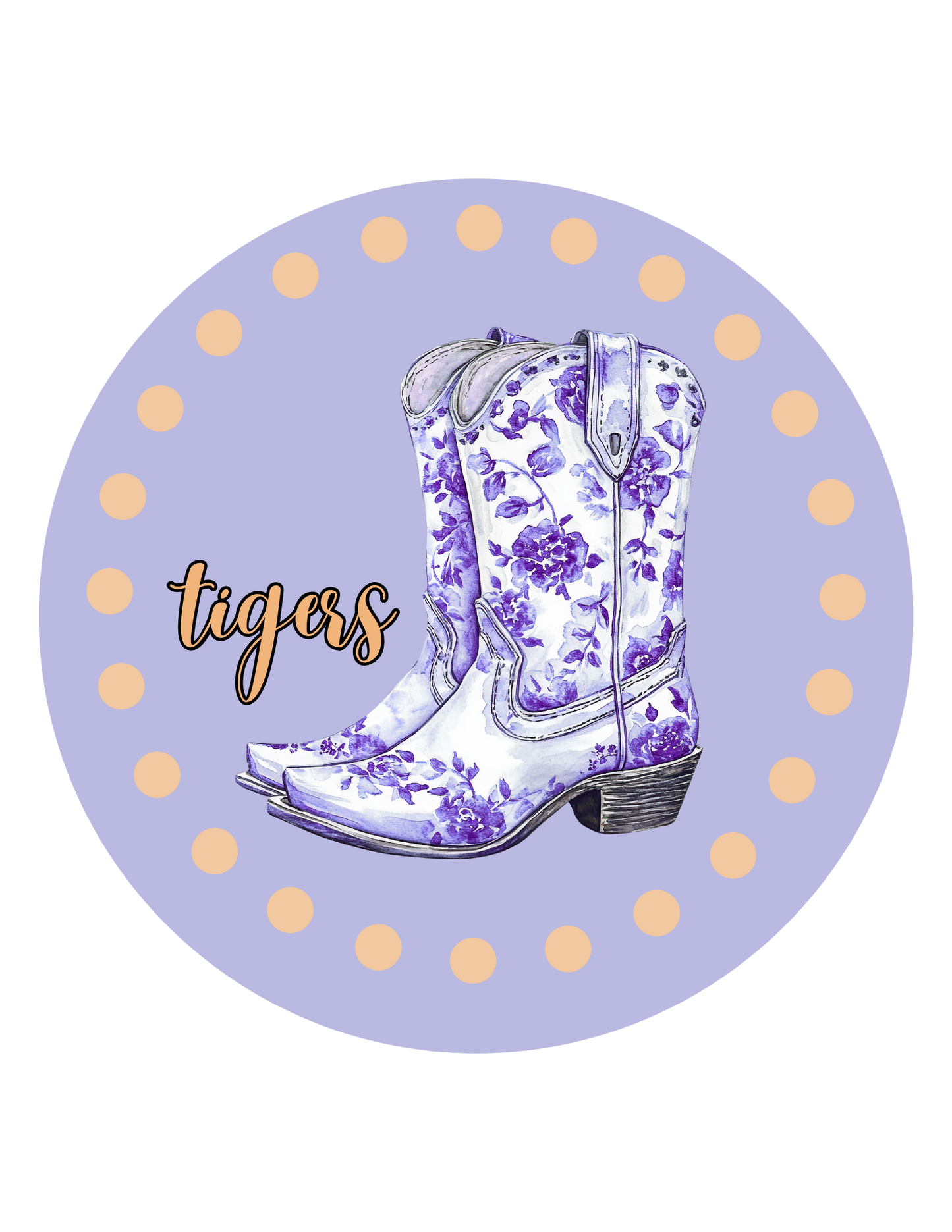 Boots Tiger Game Day Clemson Football 3.5 Button Pin