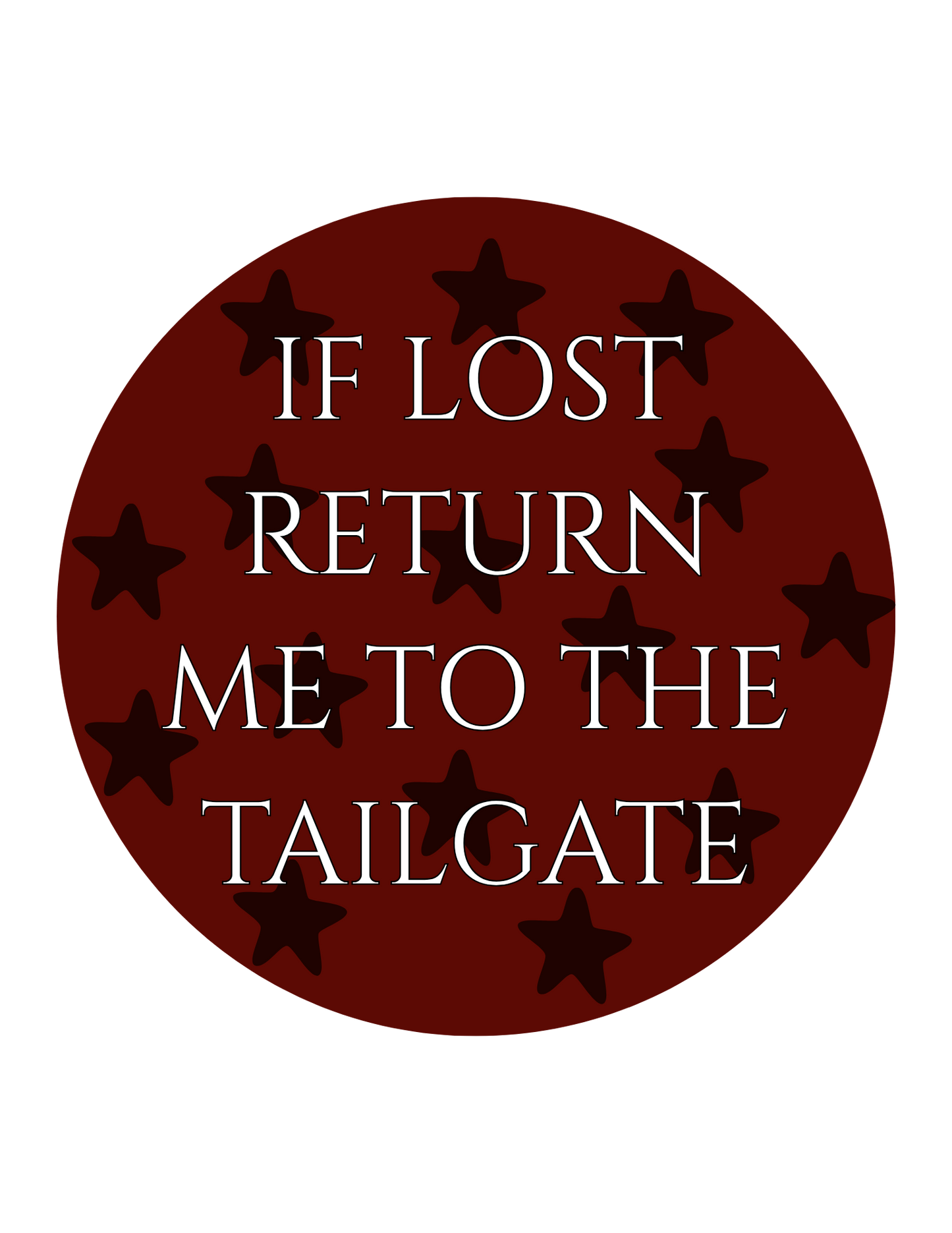 Return me to the Tailgate Game Day Carolina Football 3.5 Button Pin
