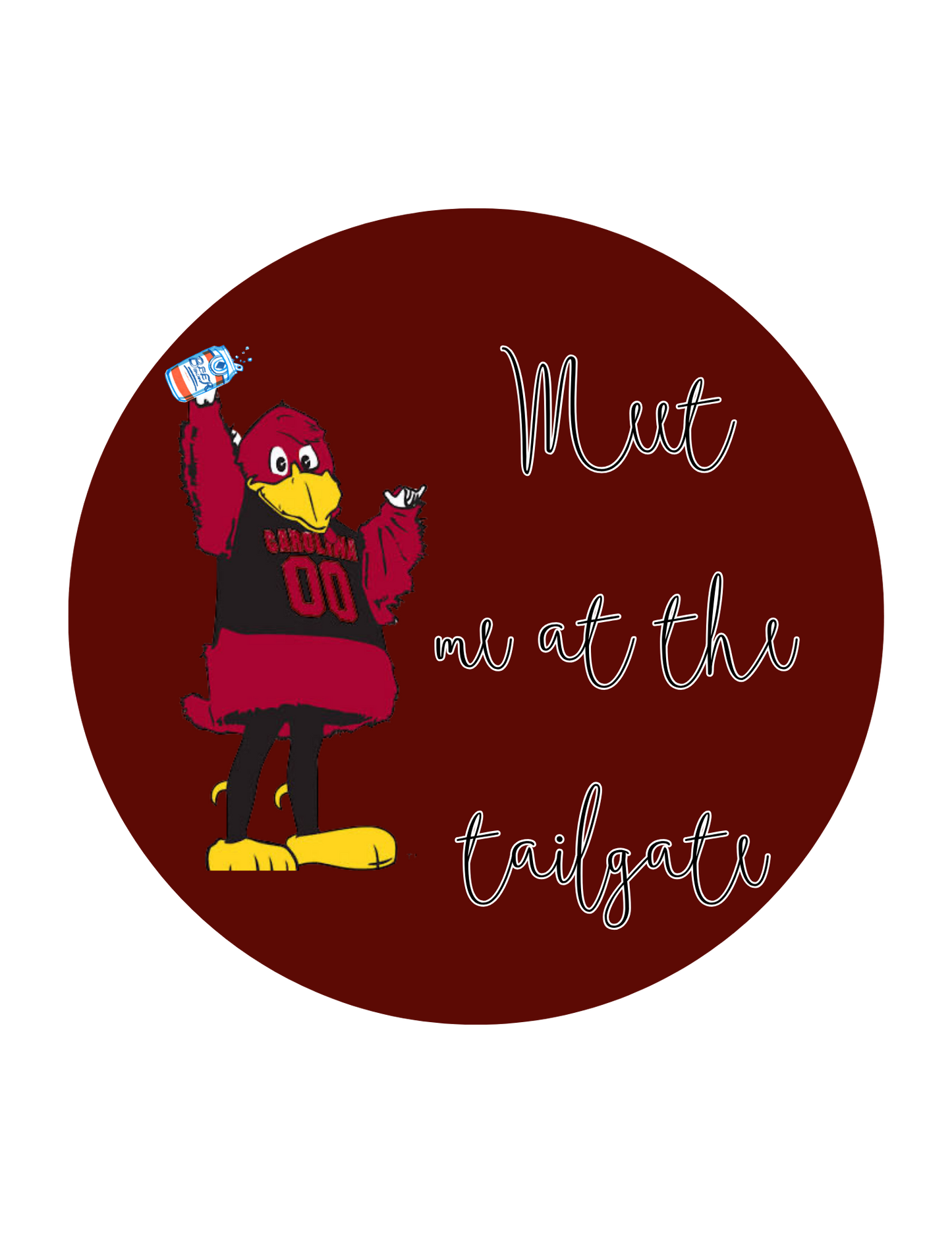 Meet me at the Tailgate Game Day Carolina Football 3.5 Button Pin