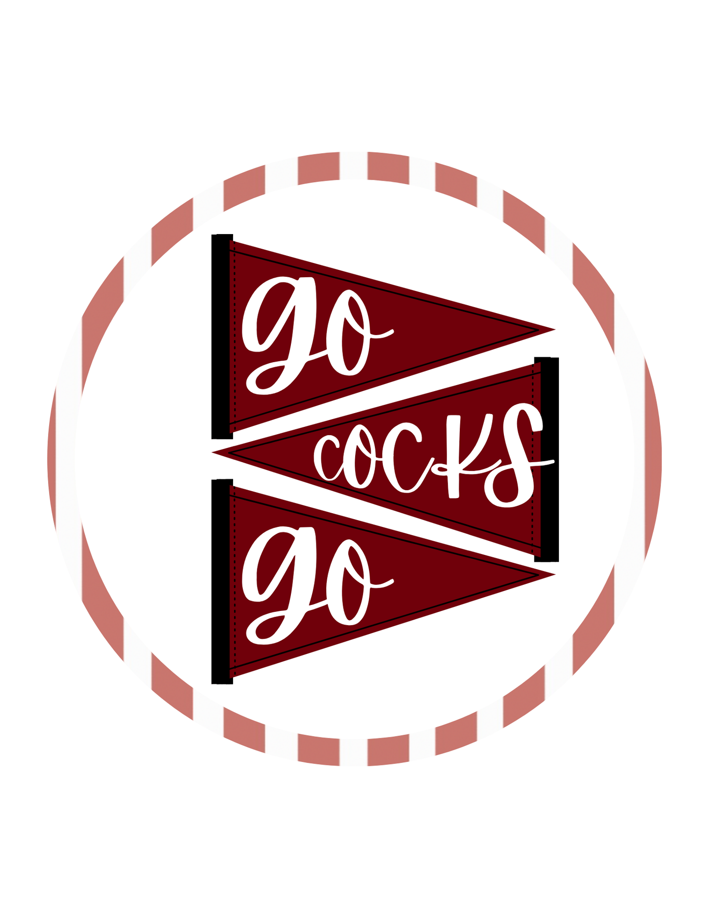 Go Cocks Go Game Day Carolina Football 3.5 Button Pin