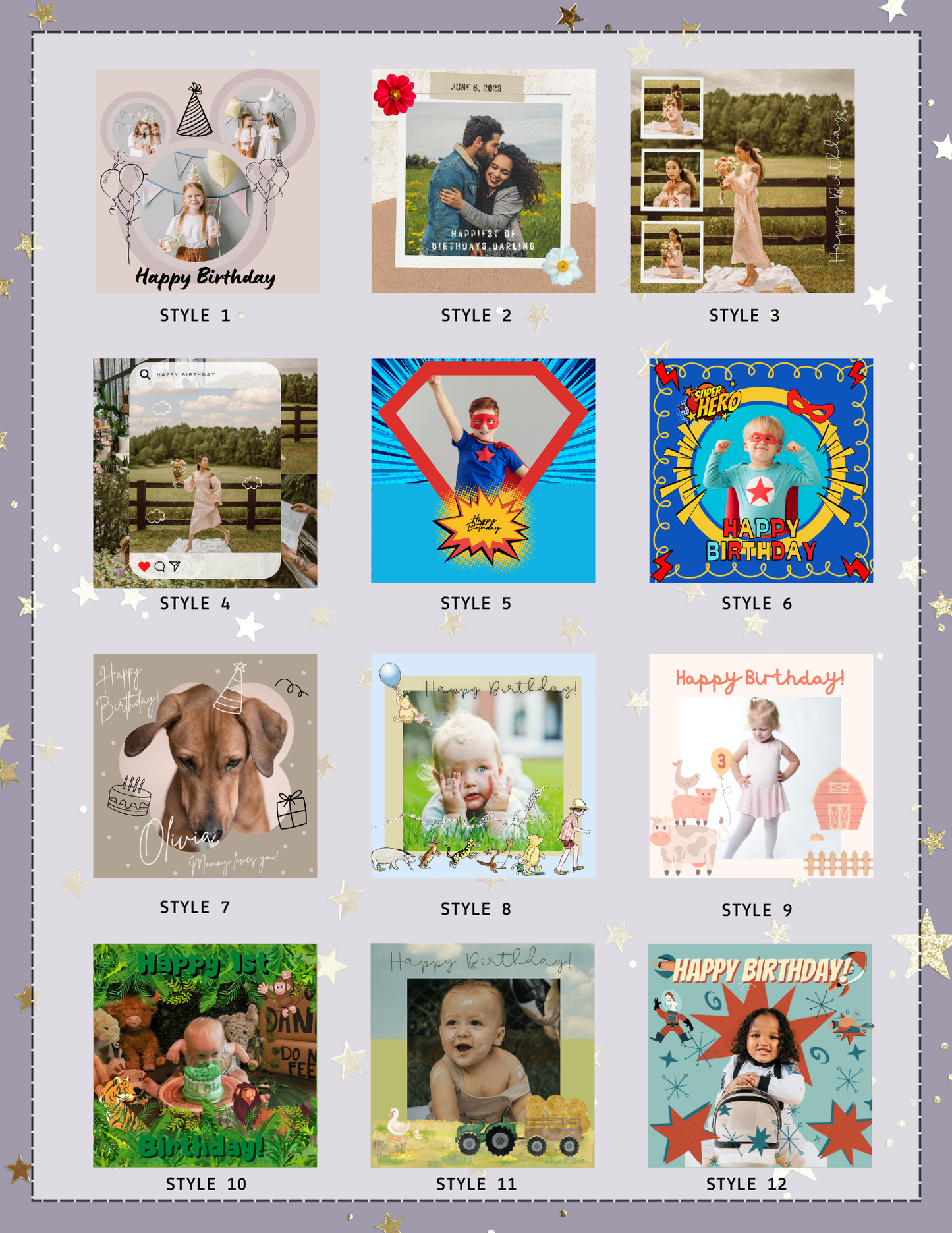 Custom 2x2 Birthday Photo Magnet