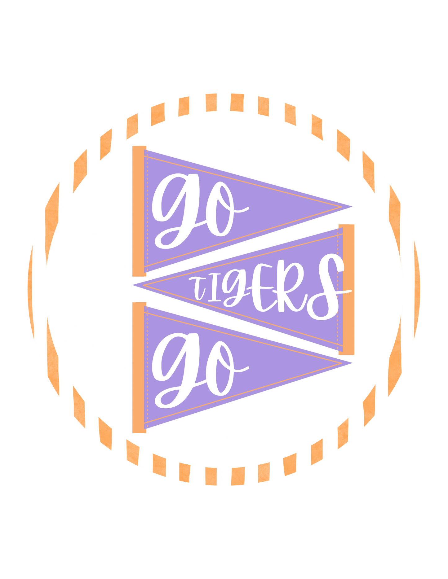 Go Tigers Go Clemson Football 3.5 Button Pin