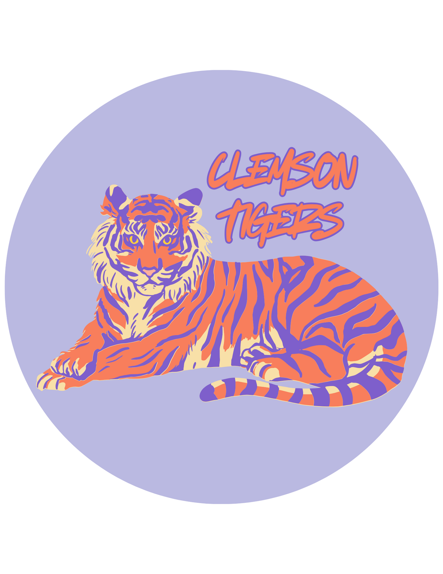 Clemson Football 3.5 Button Pin