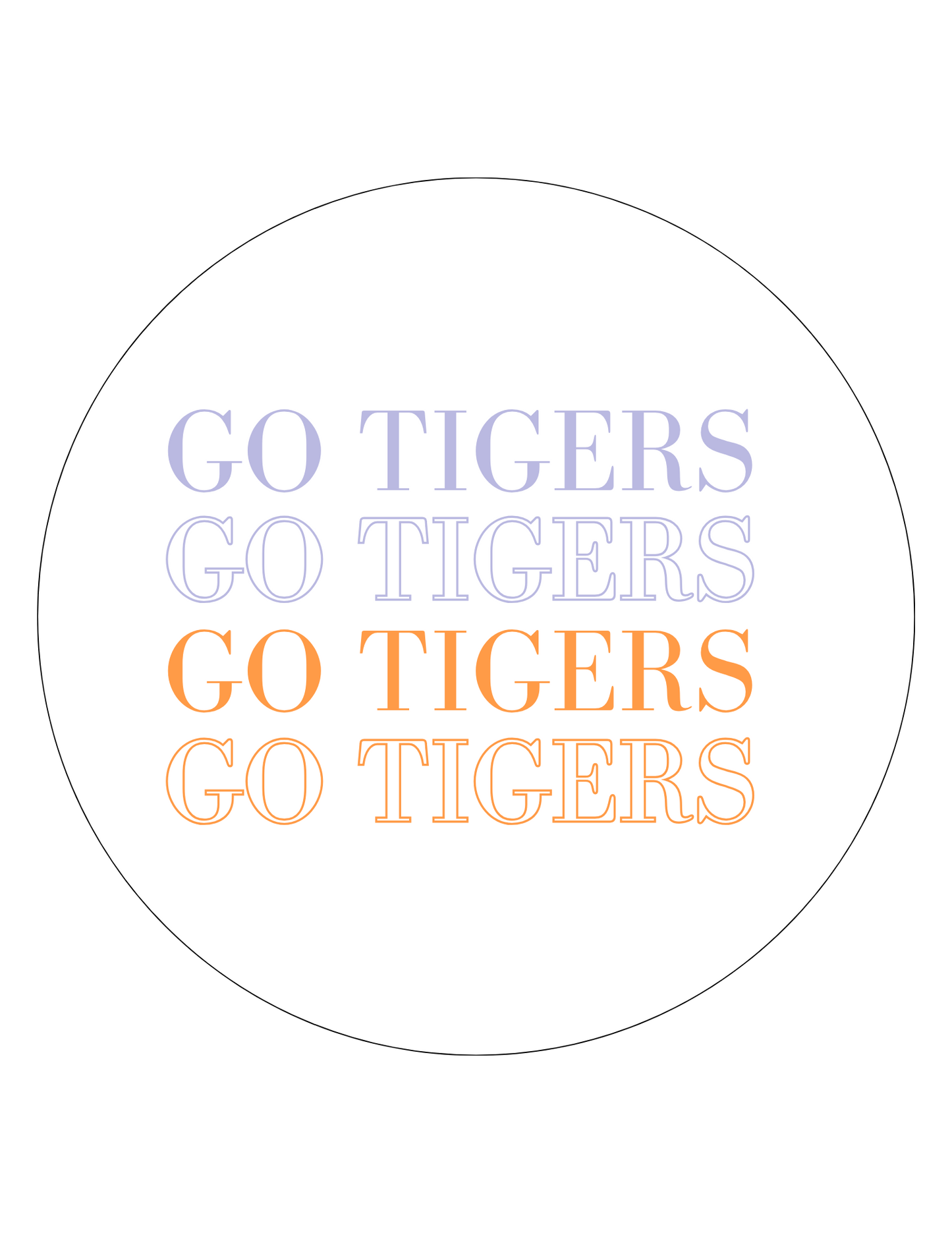 Go Tigers Clemson Football 3.5 Button Pin