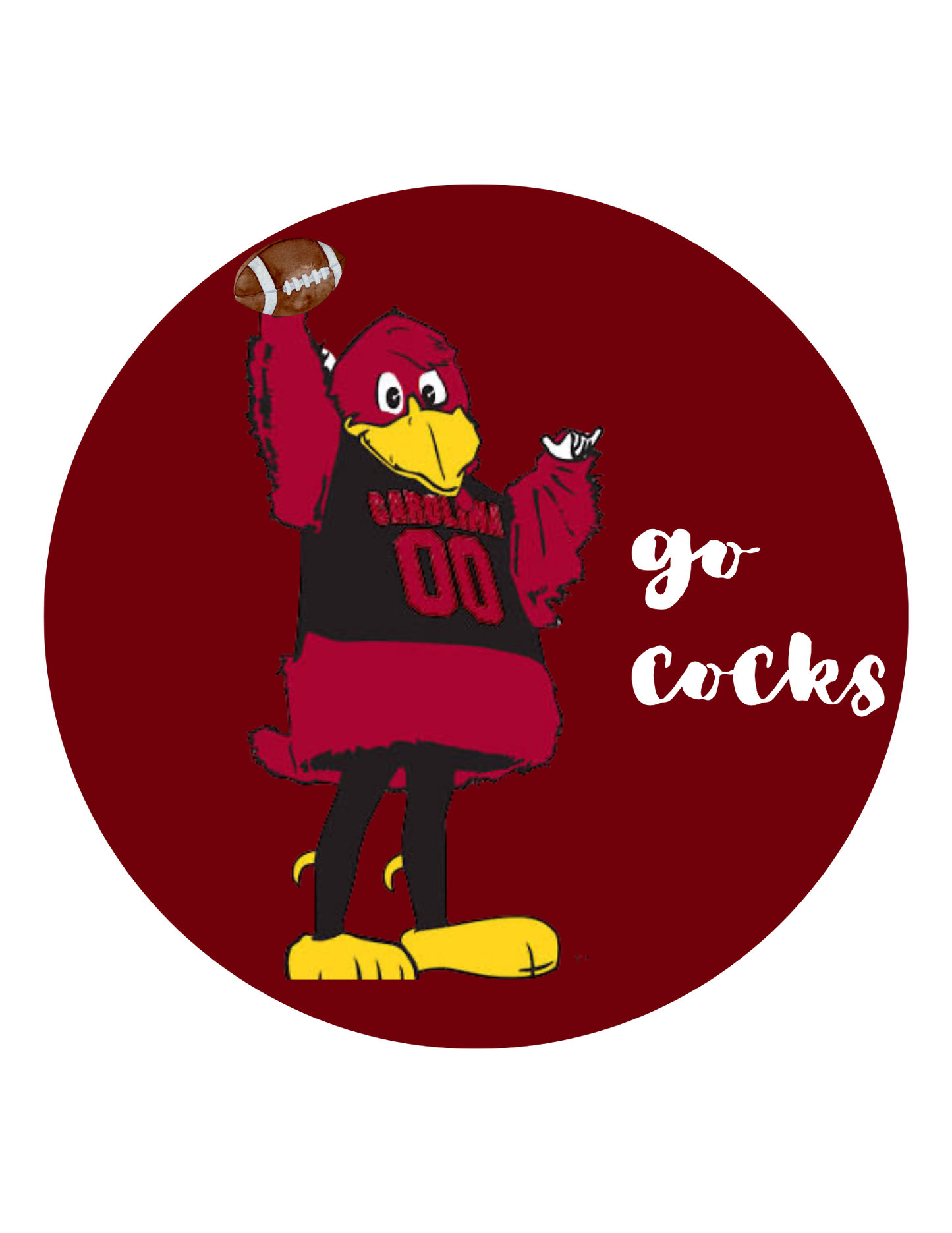Cocky (Go Cocks) Game Day Carolina Football 3.5 Button Pin