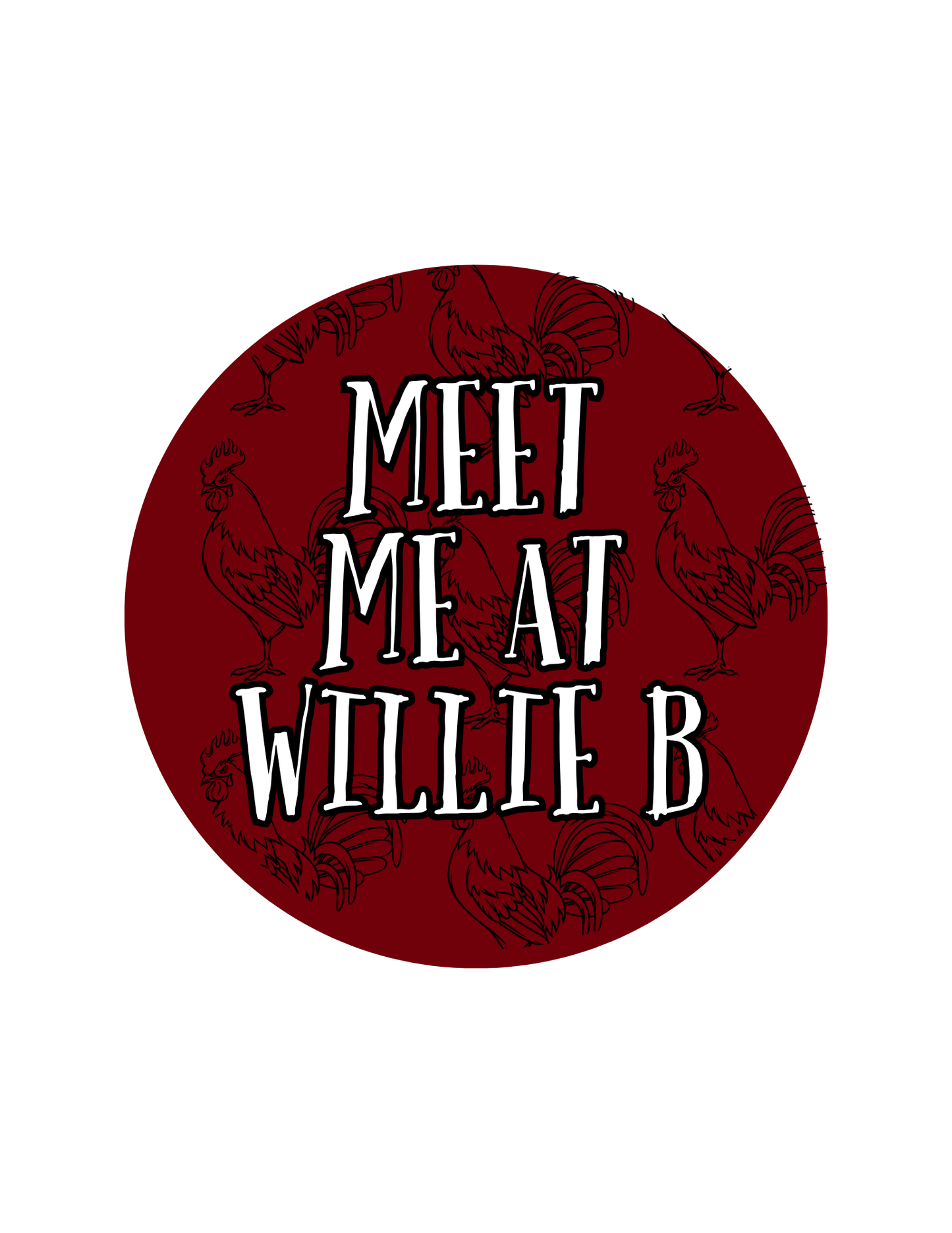 Meet Me At Willie B Game Day Carolina Football 3.5 Button Pin