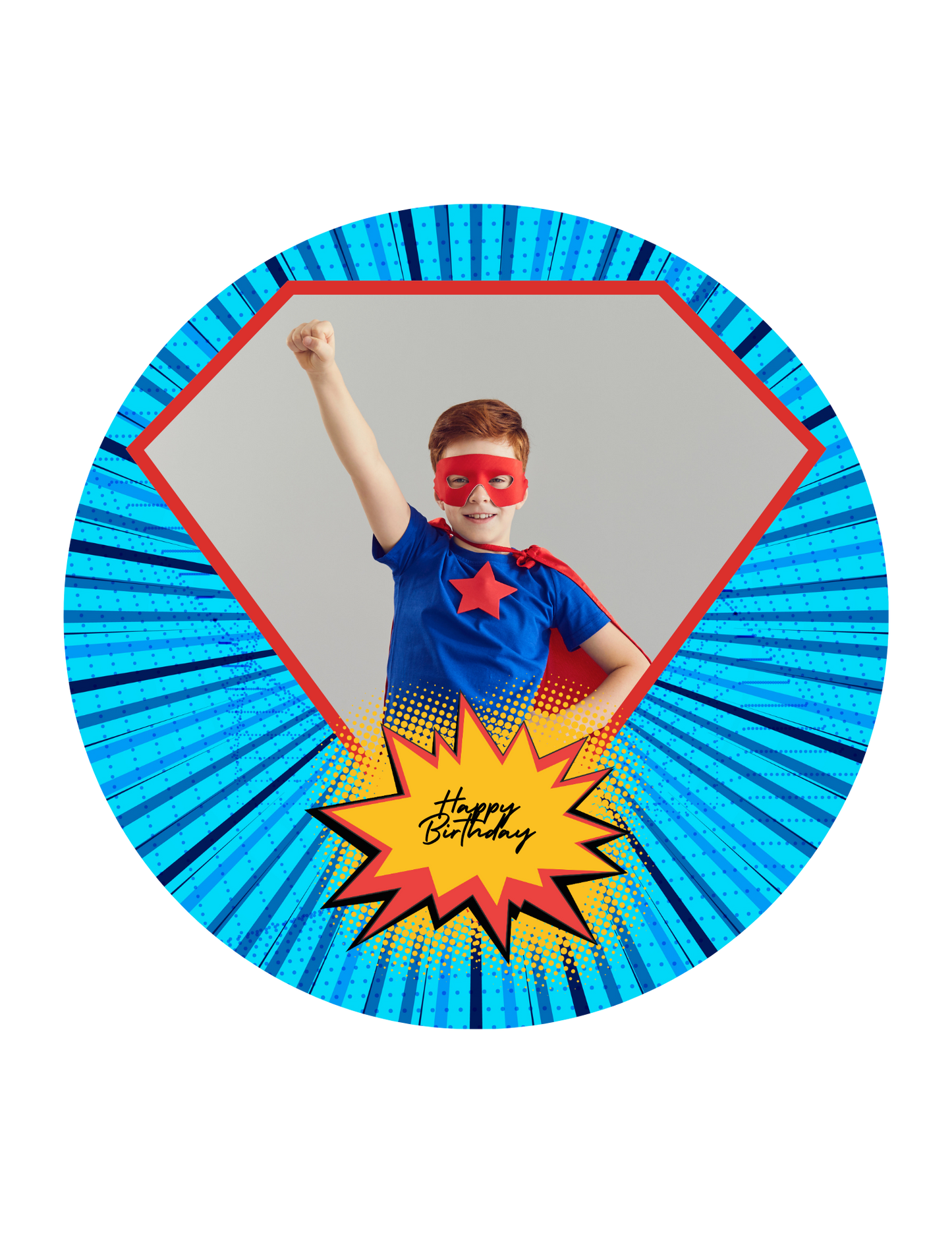 Superman Birthday Button