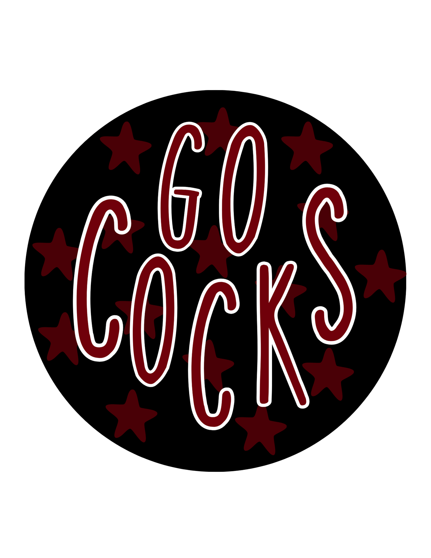 Go Cocks (Stars) Game Day Carolina Football 3.5 Button Pin