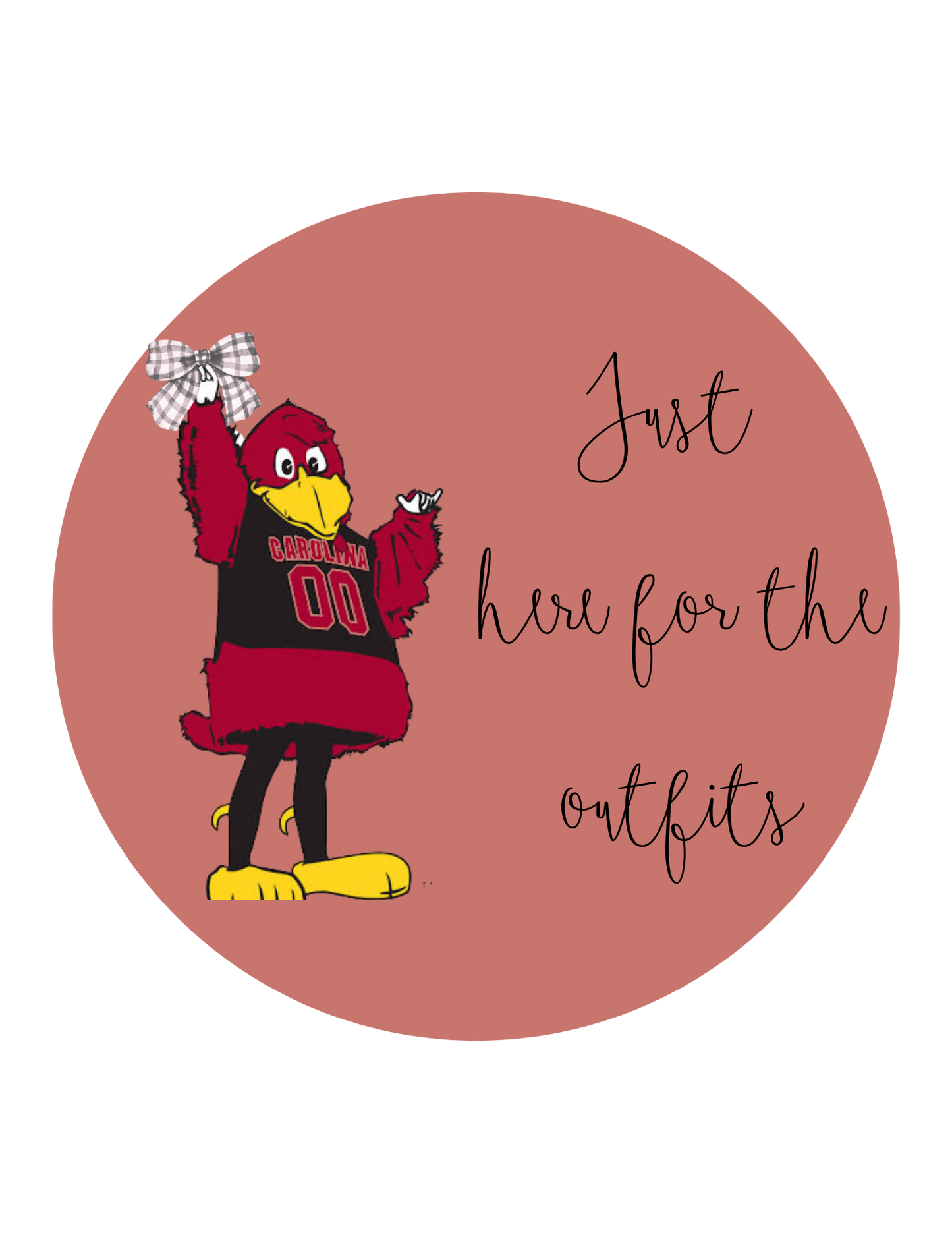 Here for the Outfits Game Day Carolina Football 3.5 Button Pin