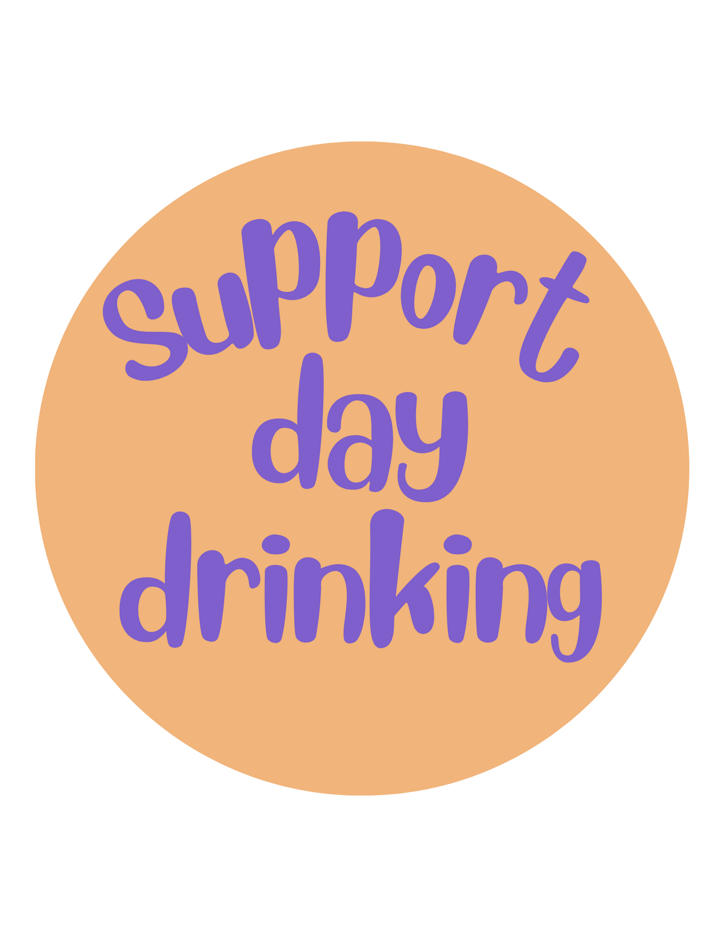 Support Day Drinking Tiger Game Day Clemson Football 3.5 Button Pin