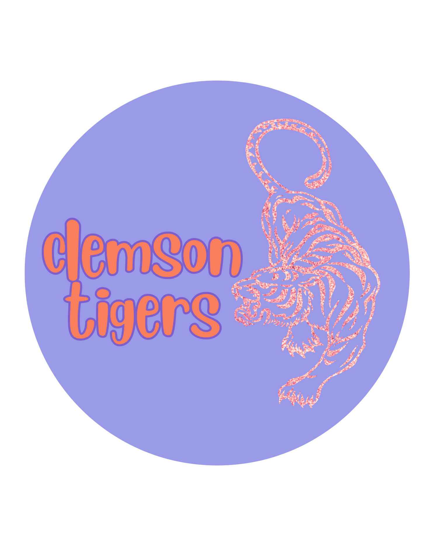 Tiger Game Day Clemson Football 3.5 Button Pin