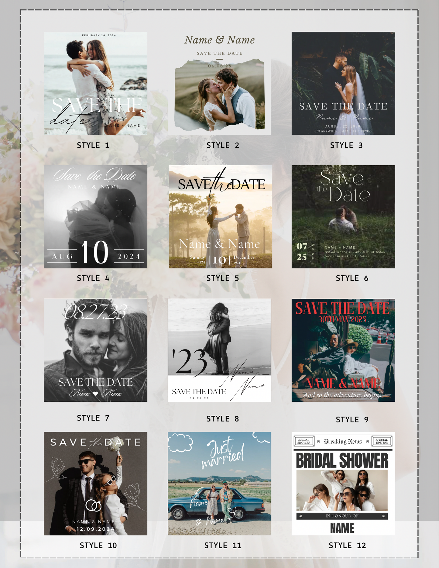 Custom Wedding Magnets and Favors 2x2 Square