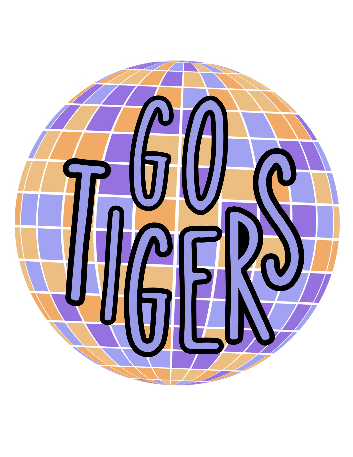 Go Tigers Disco Clemson Football 3.5 Button Pin