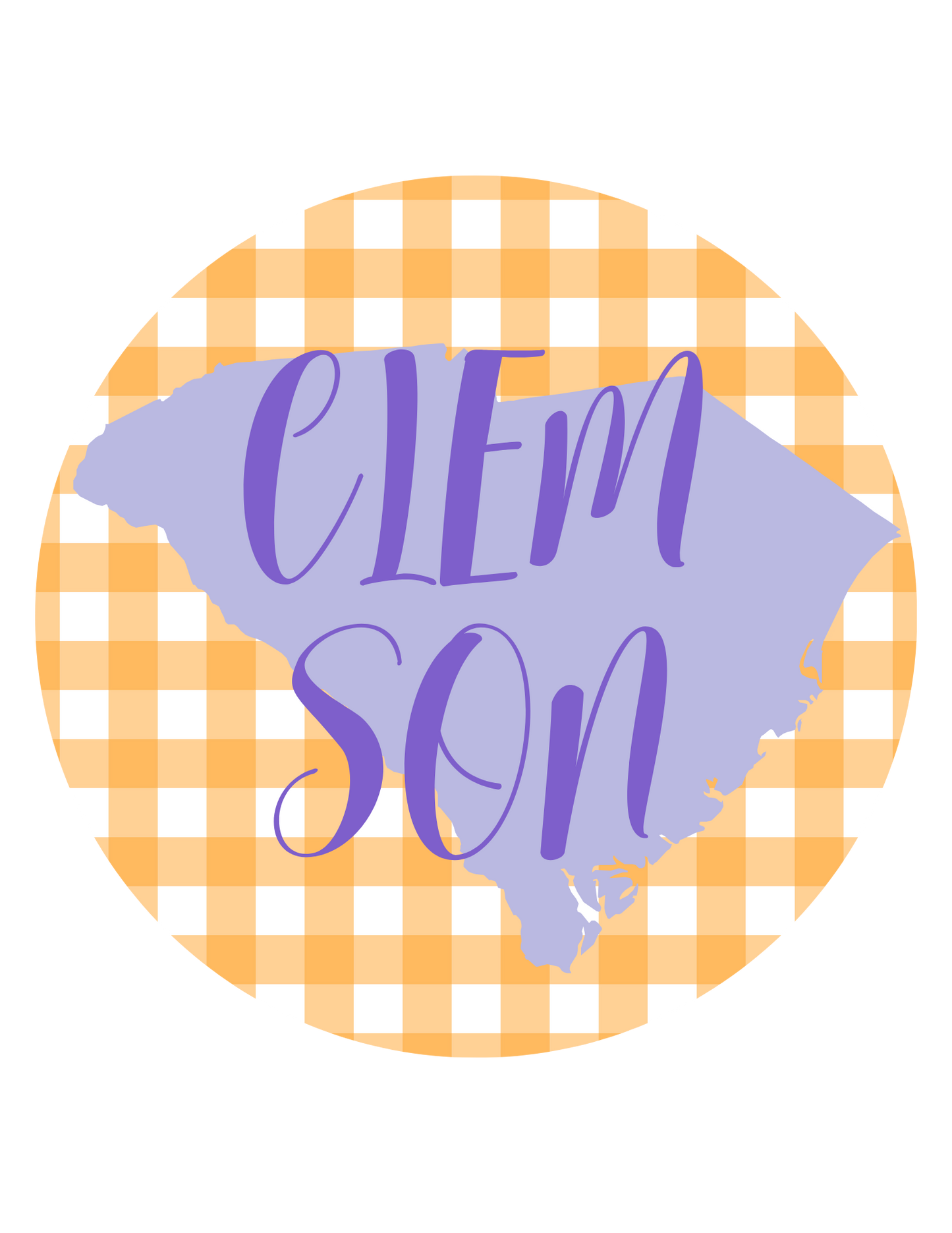 State Clemson Football 3.5 Button Pin